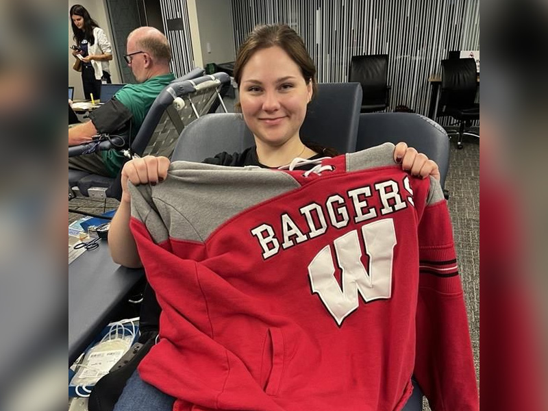 Badgers Bleed Red & White